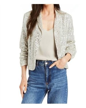 Drew Suzie Sequin Blazer - White