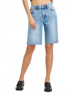 Risen Jenny High Rise Bermuda Shorts - Blue