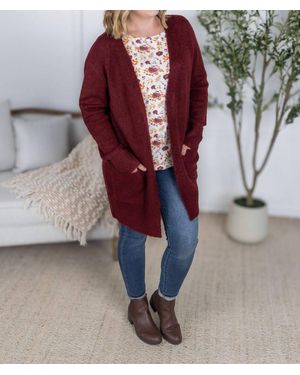 Michelle Mae Madison Cozy Cardigan - Red