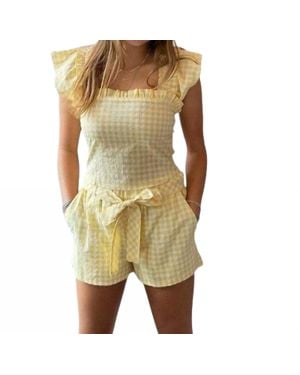 Sundays Gingham Short - Yellow