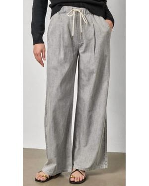 Lilla P Denim Straight Leg Pant - Gray