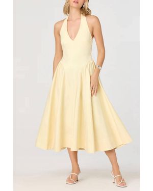 Astr Meanna Halter Midi Dress - Natural