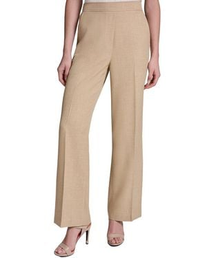 Halston Wide Leg Pull-On Trouser - Natural