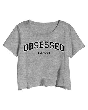 Prince Peter Obsessed Crop Tee - Gray