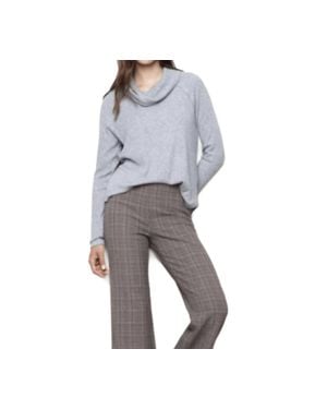 Charlie b Wide Leg Plaid Pants - Gray