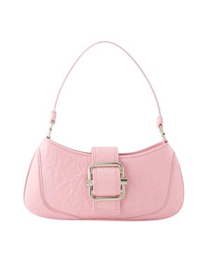 OSOI Smooth Leather Magnetic Clasp Crossbody Bag - Pink