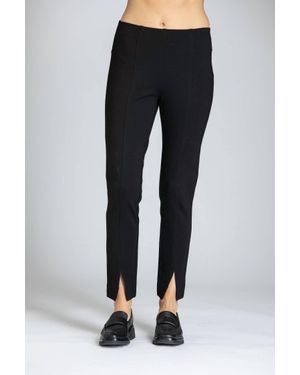 Apny Split Hem Ponte Pants - Blue
