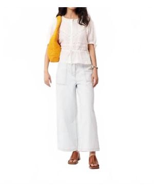 FRNCH Anays Woven Blouse Top - White