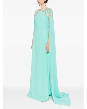 Saiid Kobeisy Embellished Crepe Kaftan - Green