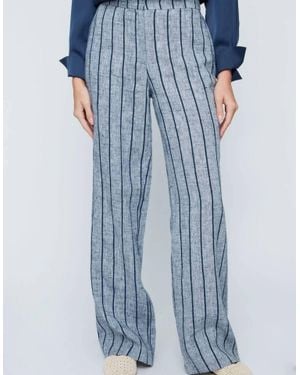 Renuar Clara Fit Linen Pant - Blue