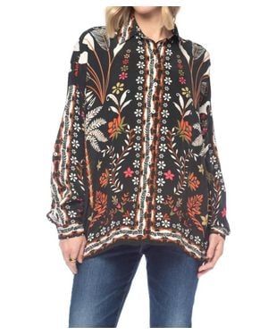 Tolani Kennedy Palm Tree Shirt - Blue