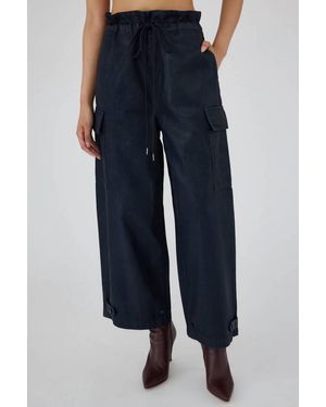 Moussy Adelaide Denim Cargo Pants - Blue