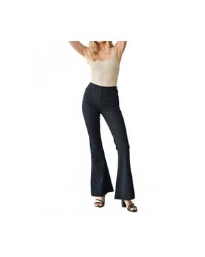 mica denim Antica High Rise Trouser Hem Flare Jeans - Blue