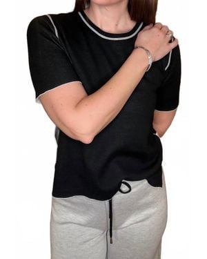 Lyssé Odessa Reversible Short Sleeve Tee - Black