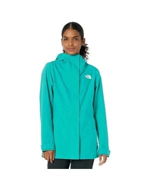 The North Face City Breeze Rain Jacket Hooded Full Zip Sgn1689 - Blue