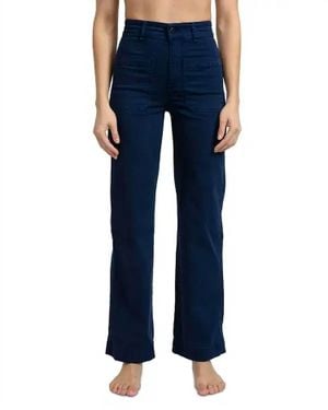 ASKK NY Brighton Velvet Wide Leg Pants - Blue