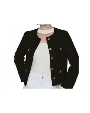 Urban Revivo Long Sleeve Tweed Blazer - Black