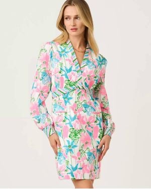 Lilly Pulitzer Phillipa V-Neck Stretch Dress - Blue
