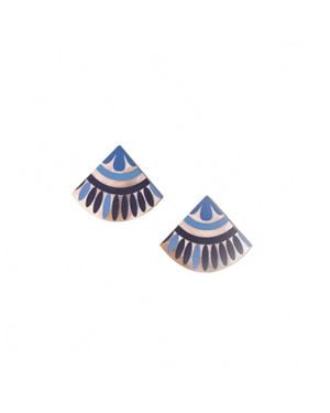 SUNSHINE TIENDA Tiles Earrings - Blue