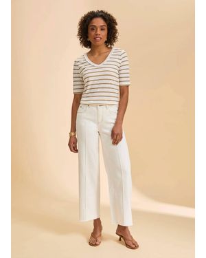 Fdj Olivia Wide Ankle Jeans - Natural