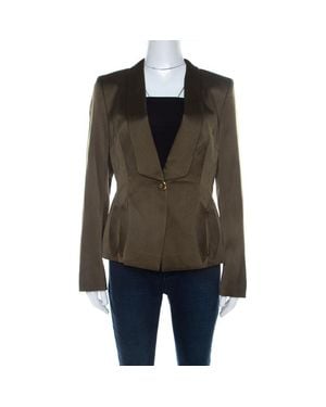 ESCADA Silk Satin Tailored Blazer - Black