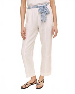 Bella Dahl Seamed Pant With Printed Sash - Pink
