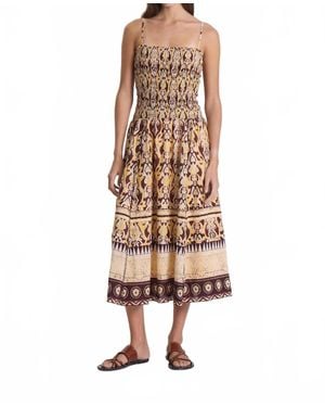 Maria Cher Delancey Selva Midi Dress - Natural
