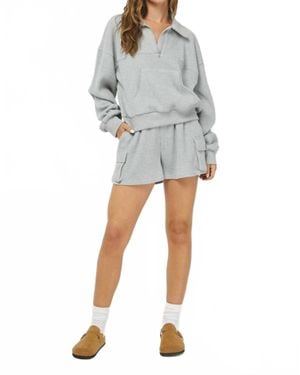 needii Willow Waffle Knit Shorts - Gray