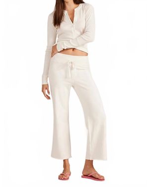 Bobi Comfort Waist Crop Flare Pant - White
