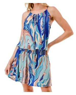 VAVA Eyewear Luna Front Tie Dress - Blue