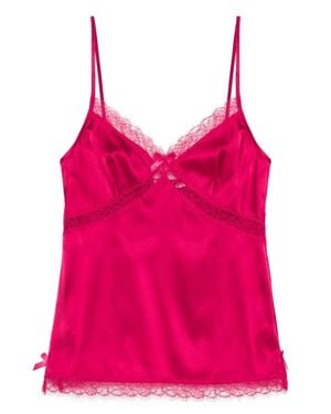Agent Provocateur Gisele Silk-Blend Lace-Trim Camisole - Pink