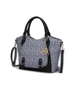 MKF Fula Signature Satchel Handbag - Black
