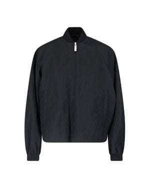 Laminar Sleek Zip-Up Minimalist Bomber Jacket - Black