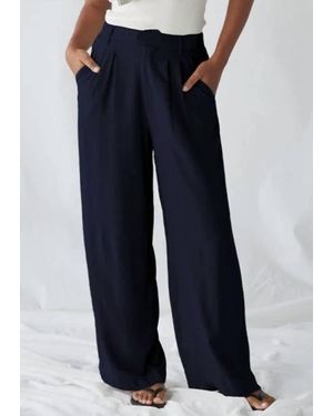 The Normal Brand Leukos Linen Blend Trouser - Blue