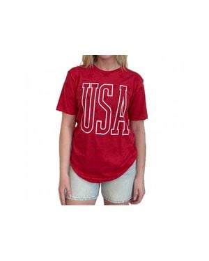 Dash Forward Usa Star Tee - Red