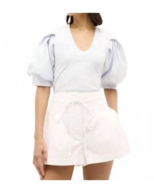 Marie Oliver Viva Popover Top - White