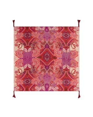 Johnny Was Lantana Silk Scarf - Red