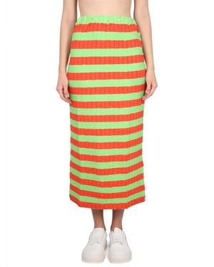 Sunnei Striped Maxi Skirt - Yellow