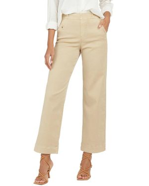 Spanx Stretch Twill Cropped Pant - Natural