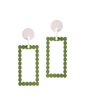 SUNSHINE TIENDA Dot Dangles Earrings - Green