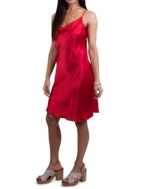 Gigi Moda Madonna Satin Mini Dress - Red