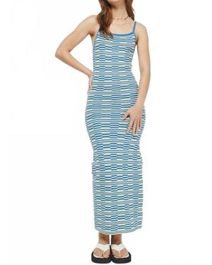 needii Two Tone Cami Sweater Midi Dress - Blue