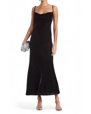 RHODE Jemima Velvet Dress - Black