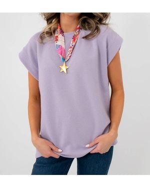 Tres Bien Camila Knit Top - Purple