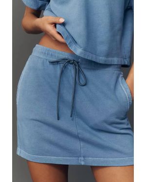 Sundry Vintage Terry Mini Skirt - Blue