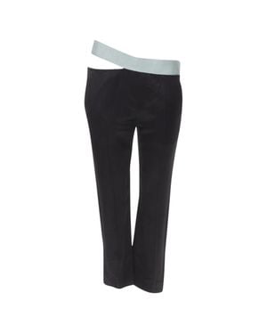 Haider Ackermann Grosgrain Cut Out Pants - Black