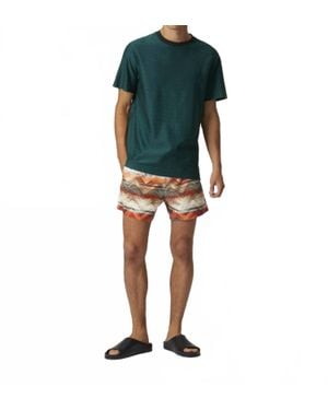 Missoni Macro Zig Zag Dégradé Print Swim Shorts - Green