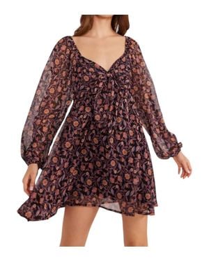 MINKPINK Regal Babydoll Mini Dress - Red
