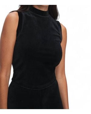 GOOD AMERICAN Velvet Tank Top - Black