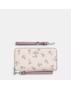 COACH Boxed Long Zip Around Wallet With Floral Print - Pink